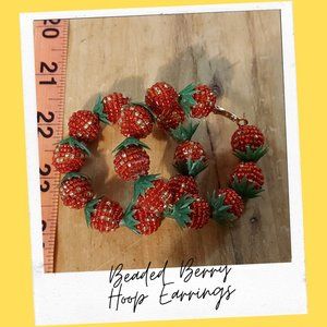 beaded berry earrings
